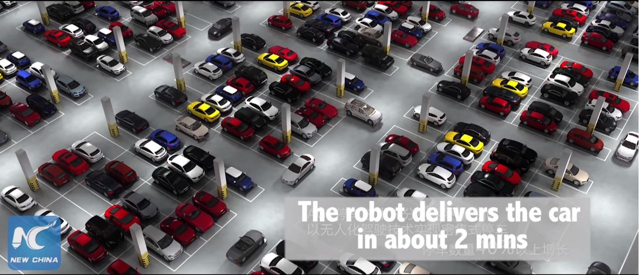 Chineses voltam a surpreender no parqueamento robotizado